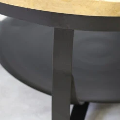 Industriële Salontafel Oxis 90 Cm - 90x90x44 Cm - Mangohout - Bruin -Leenbakker Winkel 1000041807 0103