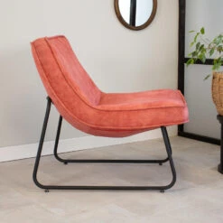Fauteuil Lowen Velvet Roze - Stof - Roze -Leenbakker Winkel 1000041960 0102
