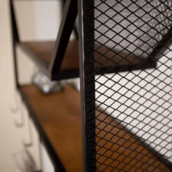 Industrieel Wandrek Olivia Mangohout Metaal 80x44 Cm 21,50x80x44 Cm -Leenbakker Winkel 1000042276 0103