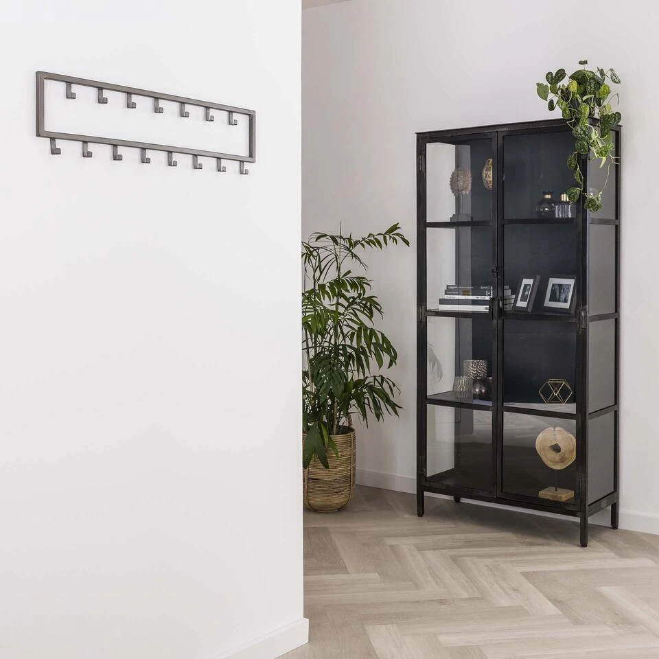 Hoyz - Kapstok Industrieel Met 15 Haken - Grijs - Wandkapstok 80cm 3 Hoyz - Kapstok Industrieel Met 15 Haken - Grijs - Wandkapstok 80cm - Afbeelding 3