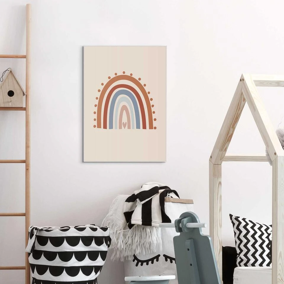 Schilderij Regenboog 70x50 Cm Bruin 2 Schilderij Regenboog 70x50 Cm Bruin - Afbeelding 2