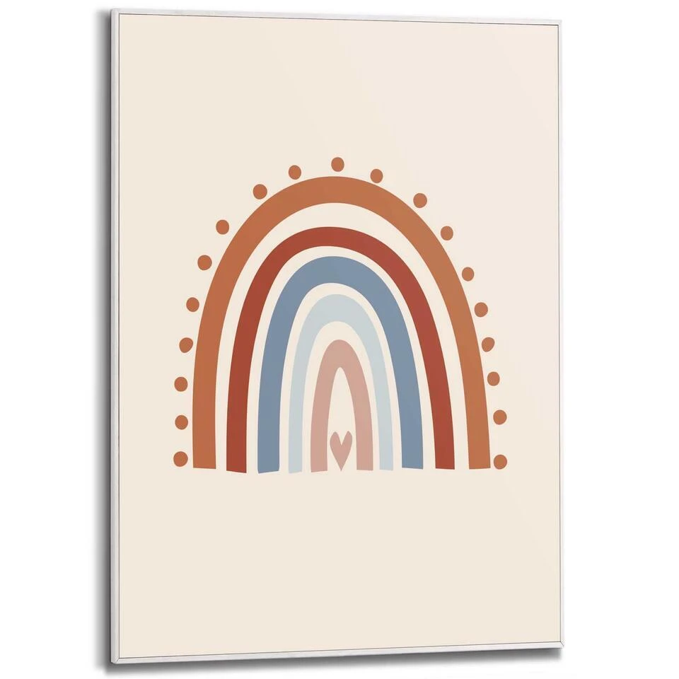 Schilderij Regenboog 70x50 Cm Bruin 1 Schilderij Regenboog 70x50 Cm Bruin
