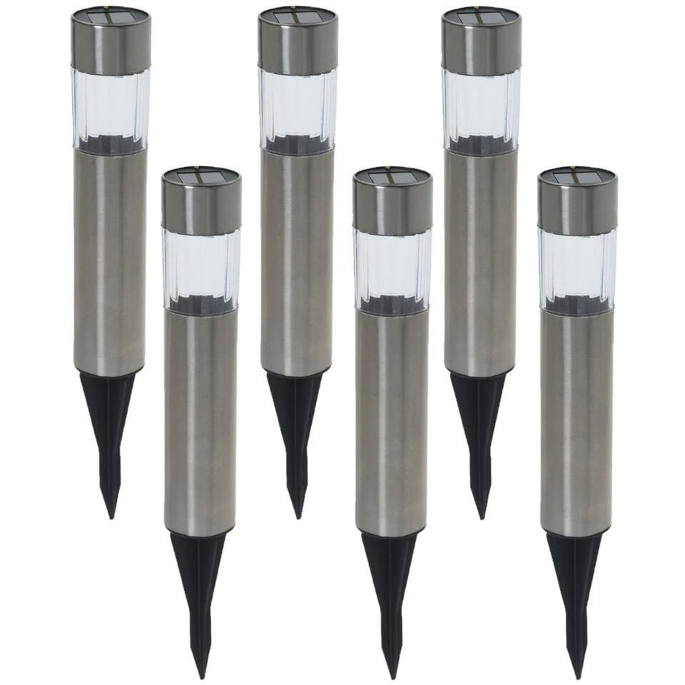 Pro Garden Tuinverlichting Prikspotjes - Set 6 Stuks - Solar - 23 Cm 1 Pro Garden Tuinverlichting Prikspotjes - Set 6 Stuks - Solar - 23 Cm