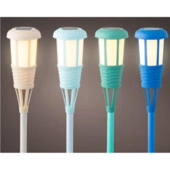 Lumineo Tuinfakkel - Solar - Lichtblauw - 61 Cm -Leenbakker Winkel 1000043589 0102