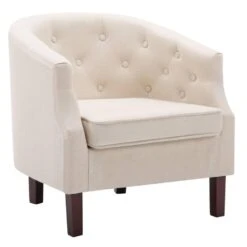 VidaXL Fauteuil Stof Beige