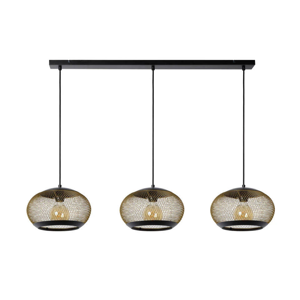 Lucide LUCAS Hanglamp - Mat Goud / Messing 3 Lucide LUCAS Hanglamp - Mat Goud / Messing - Afbeelding 3