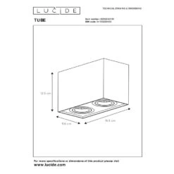 Lucide TUBE Plafondspot - Wit -Leenbakker Winkel 1000044959 0103