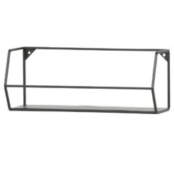 WOOOD Zeta Wandplank L - Metaal - Zwart - Set Van 2 -Leenbakker Winkel 1000045255 0102