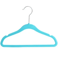 ACAZA 20 Stuks Kledinghangers Voor Kinderen Met Fluweel, Anti-slip, Blauw -Leenbakker Winkel 1000045923 0103