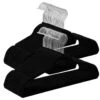 ACAZA Set Van 50 Anti-slip Kleerhangers, Fluweel, Zwart
