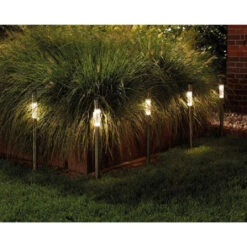 Lumineo Tuinfakkel Bodi - Solar - RVS - Warm Wit - 57 Cm -Leenbakker Winkel 1000046135 0103