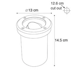 QAZQA Set Van 6 Moderne Buiten Grondspot RVS IP65 - Delux -Leenbakker Winkel 1000046341 0103
