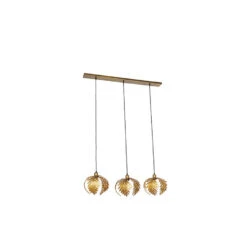 QAZQA Vintage Hanglamp Goud Langwerpig 3-lichts - Botanica -Leenbakker Winkel 1000046722 0101