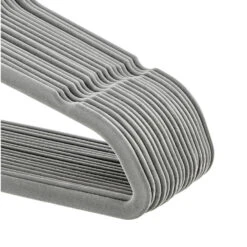 ACAZA Set Van 50 Anti-slip Kleerhangers, Fluweel, Kapstokken Met Broeklat, Grijs 6 ACAZA Set Van 50 Anti-slip Kleerhangers, Fluweel, Kapstokken Met Broeklat, Grijs -Leenbakker Winkel 1000046807 0102