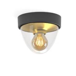 Nowodvorski Buitenlamp Nook - 1 Lichts - 18 X15.5 Cm - Zwart - Goud