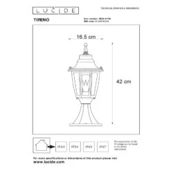 Lucide TIRENO Sokkellamp - Zwart -Leenbakker Winkel 1000046867 0102