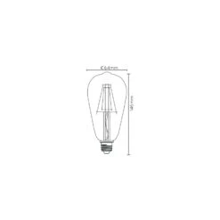 Lucide ST64 Filament Lamp - Transparant -Leenbakker Winkel 1000047053 0103