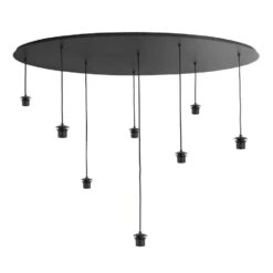 Highlight Plafondplaat 8 - 8 Lichts - 140 X130 Cm - Zwart