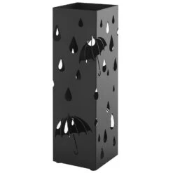 ACAZA Metalen Paraplubak - Paraplubak Met Waterbakje - Zwart