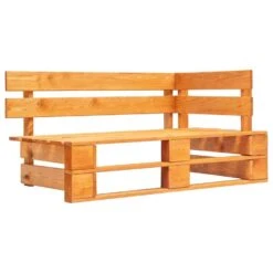 VidaXL Tuinbank Met Rode Kussens Pallet Grenenhout -Leenbakker Winkel 1000048435 0102