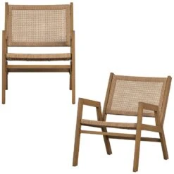 WOOOD Pem Fauteuil Outdoor - Aluminium - Naturel - Set Van 2 -Leenbakker Winkel 1000049292 0100