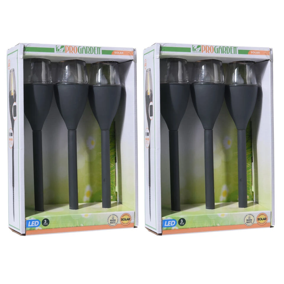 Pro Garden Prikspotjes - 3 Stuks - Zwart - Solar - LED - 31 Cm 3 Pro Garden Prikspotjes - 3 Stuks - Zwart - Solar - LED - 31 Cm - Afbeelding 3