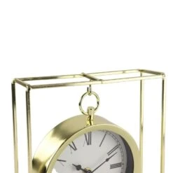 Orange85 Tafelklok Hangmodel Goud Metaal 25 Cm Klok Op Standaard Decoratie -Leenbakker Winkel 1000049616 0110