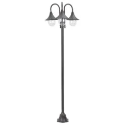 VidaXL Paalverlichting Tuin E27 220 Cm Aluminium Brons 3-delig