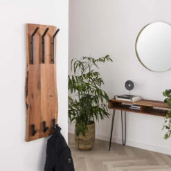 Giga Meubel Wandkapstok 6-Haaks - Acaciahout - Kapstok Edge Hoog -Leenbakker Winkel 1000051977 0102