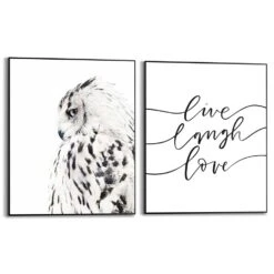Set Poster Met Lijst - Lovely Owl