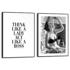 Set Poster Met Lijst - Pasta Lady