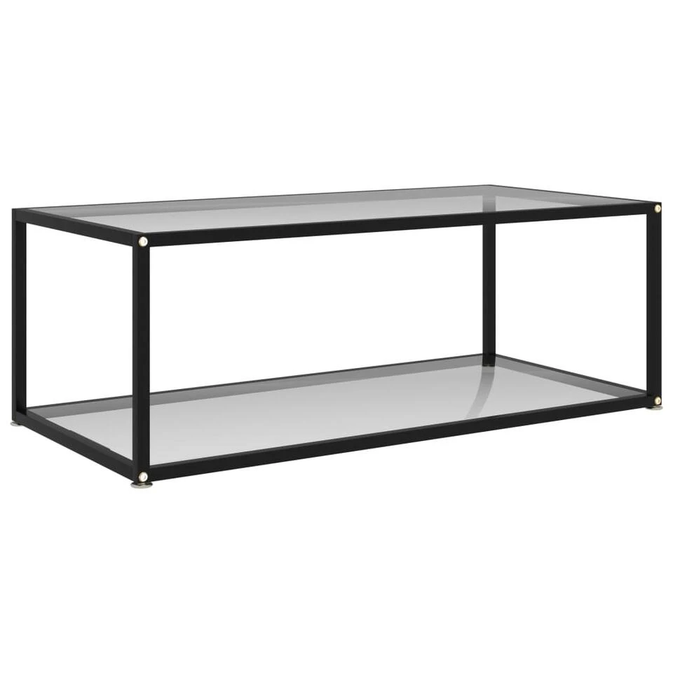 VidaXL Salontafel 100x50x35 Cm Gehard Glas Transparant 1 VidaXL Salontafel 100x50x35 Cm Gehard Glas Transparant