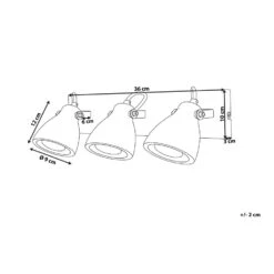 Beliani Muurlamp MISTAGO - Grijs Beton -Leenbakker Winkel 1000053474 0102