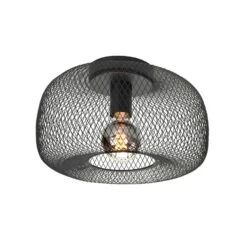 Highlight Plafondlamp Honey - 1 Lichts - 32 X20 Cm - Zwart