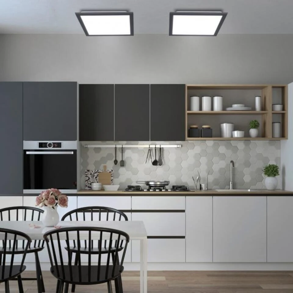 Paul Neuhaus Plafondlamp Flat - 1 Lichts - 45.5 X6.6 Cm - Zwart 2 Paul Neuhaus Plafondlamp Flat - 1 Lichts - 45.5 X6.6 Cm - Zwart - Afbeelding 2