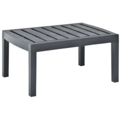 VidaXL Tuintafel 78x55x38 Cm Kunststof Antracietkleurig