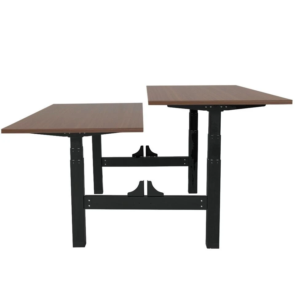Elektrisch Verstelbaar Duo Bureau - 160x80 Cm - Two Dual Motor - Zwart / Donker 2 Elektrisch Verstelbaar Duo Bureau - 160x80 Cm - Two Dual Motor - Zwart / Donker - Afbeelding 2