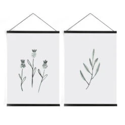 Art For The Home - Hanging Poster Set Van 2 - Botanisch Duo - 2 X