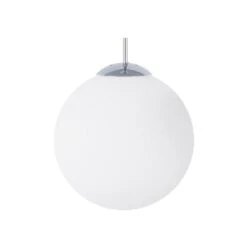 Beliani Hanglamp BARROW - Wit Glas