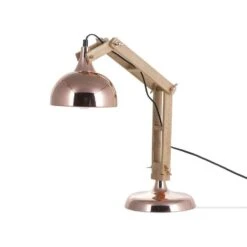 Beliani Bureaulamp SALADO - Koper Rubberhout