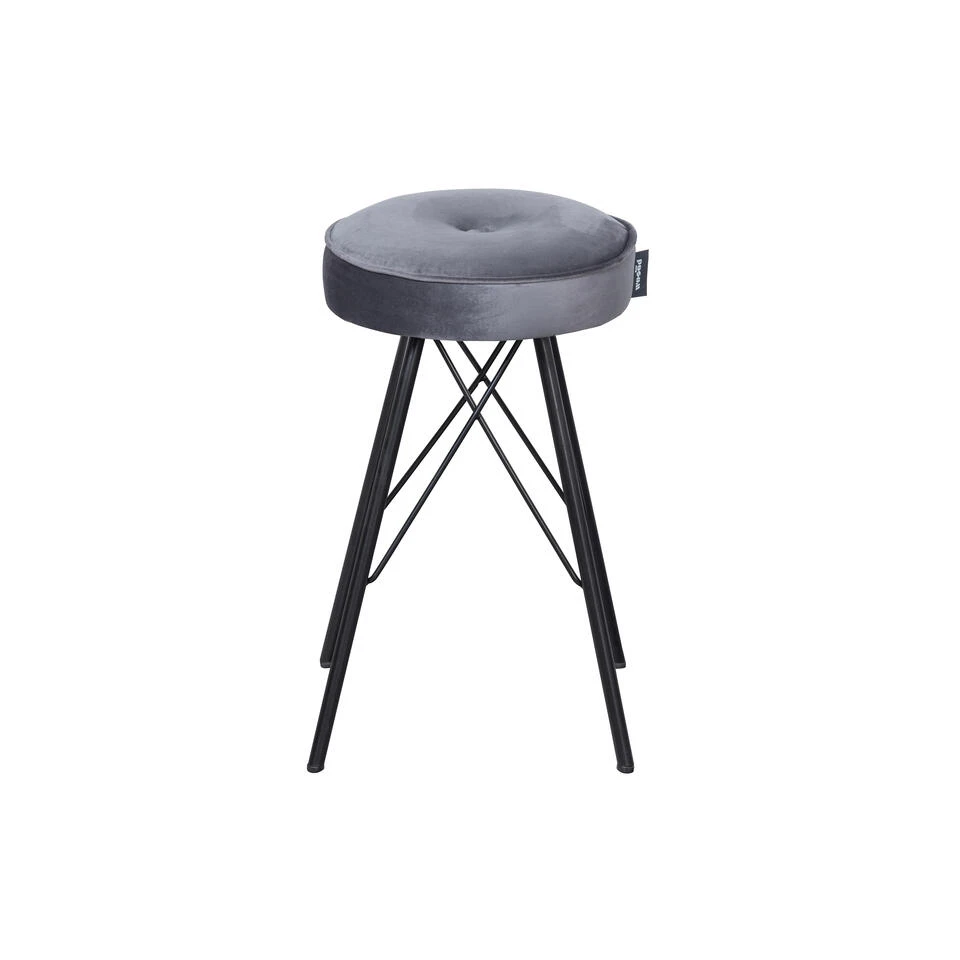 WOOOD Bella Kruk - Velvet - Asfalt - 53x33x33 4 WOOOD Bella Kruk - Velvet - Asfalt - 53x33x33 - Afbeelding 4