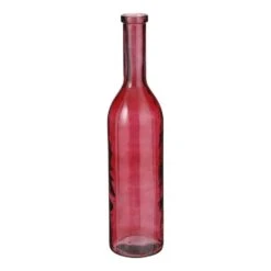 Mica Decorations Rioja Glazen Fles - H75 X Ø18 Cm - Bordeaux