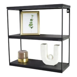 LOFT42 Wally Wandrek Met Zwart Mangohout - Metaal - 45x45x18 -Leenbakker Winkel 1000058260 0101