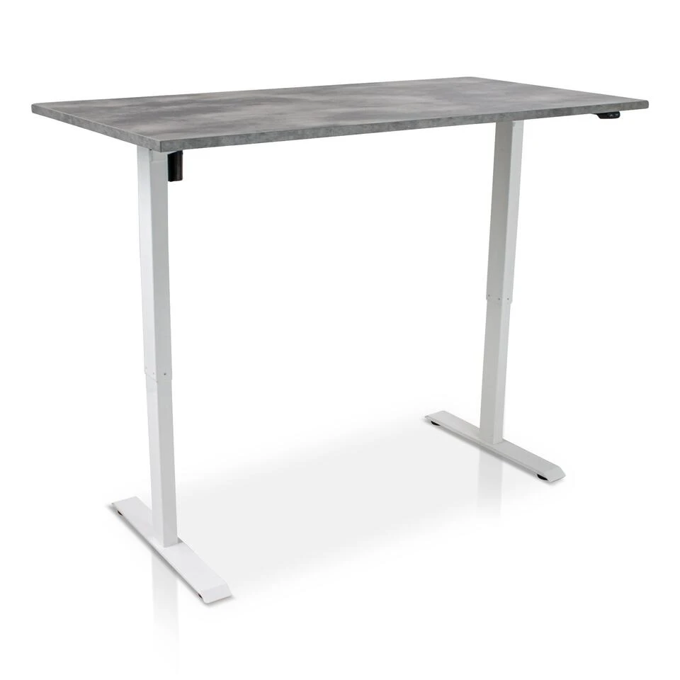 MRC EASY Elektrisch ARBO Zit-sta Bureau - 160x80cm - Wit - Betonlook 2 MRC EASY Elektrisch ARBO Zit-sta Bureau - 160x80cm - Wit - Betonlook - Afbeelding 2