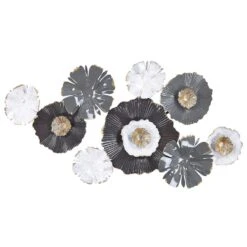 Beliani Wanddecoratie POTASSIUM - Grijs Ijzer