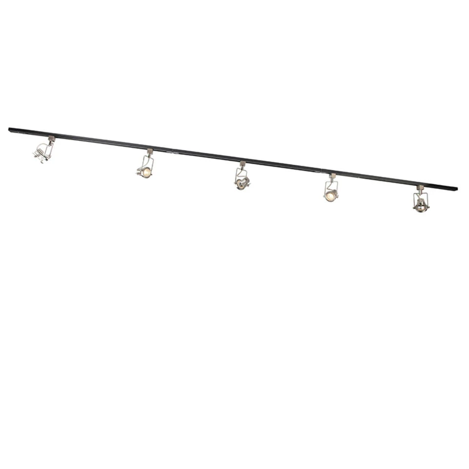 QAZQA Smart 1-fase Rail Zwart Met Staal Incl. 5 WiFi GU10 - Suplux 4 QAZQA Smart 1-fase Rail Zwart Met Staal Incl. 5 WiFi GU10 - Suplux - Afbeelding 4