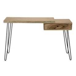 Industriële Sidetable Aberdeen Hout En Metaal - 37x120x76 Cm - Hout - Bruin -Leenbakker Winkel 1000061328 0102