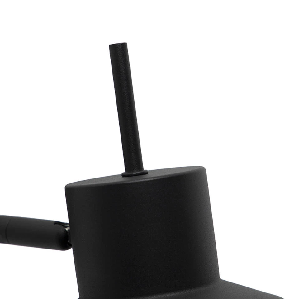 QAZQA Retro Wandlamp Zwart - Chappie 2 QAZQA Retro Wandlamp Zwart - Chappie - Afbeelding 2