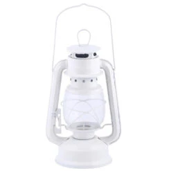 Fancy Flames Stormlantaarn - Wit - Metaal - Windlicht - 15 X 24 Cm