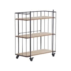 Beliani Keukentrolley GABBS - Zwart Metaal